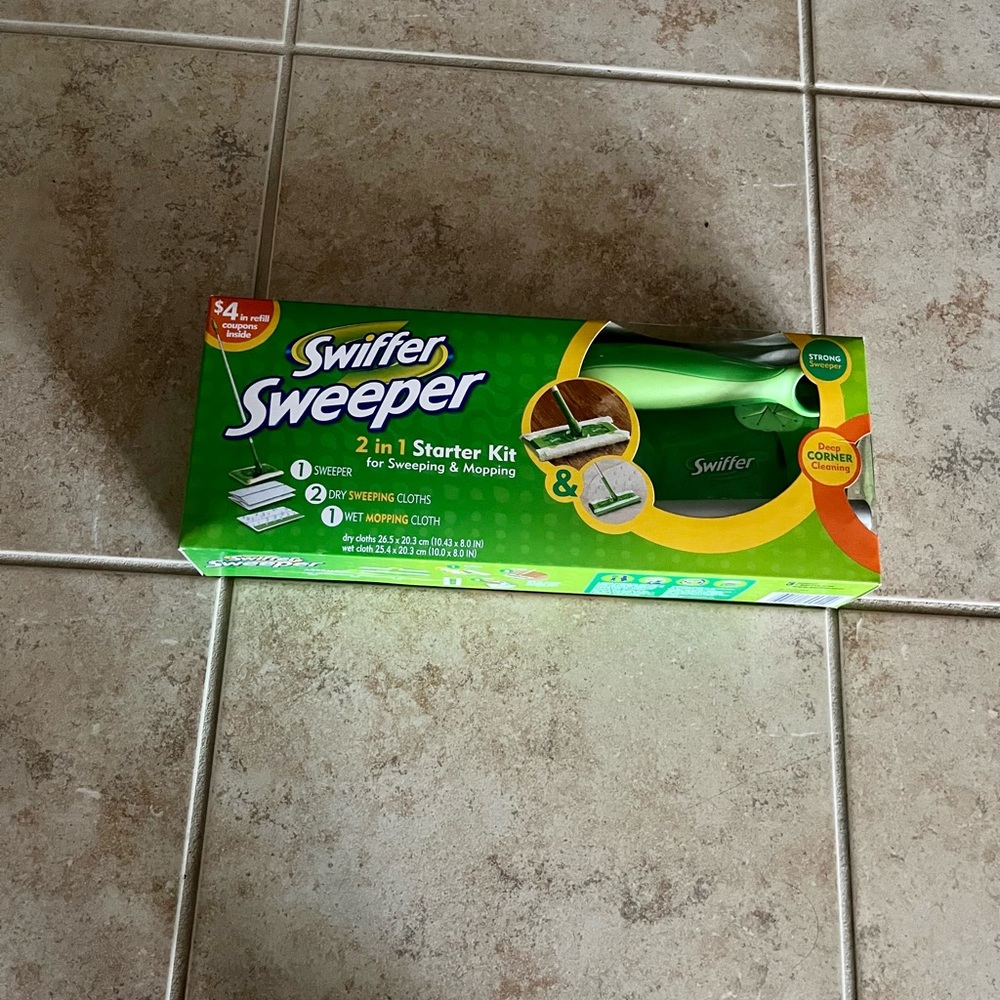 Swiffer Sweeper 2 in 1 Starter Kit for Sweeping & Mopping